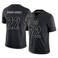 Davalo W.Commanders #22 Jacory Croskey-Merritt Player Black Limited Reflective Home Game Stitched Jerseys