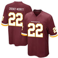 Davalo W.Commanders #22 Jacory Croskey-Merritt Player Burgundy Game Stitched Jerseys