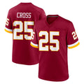 Davalo W.Commanders #25 Nick Cross Player Burgundy Game Home Stitched Jerseys