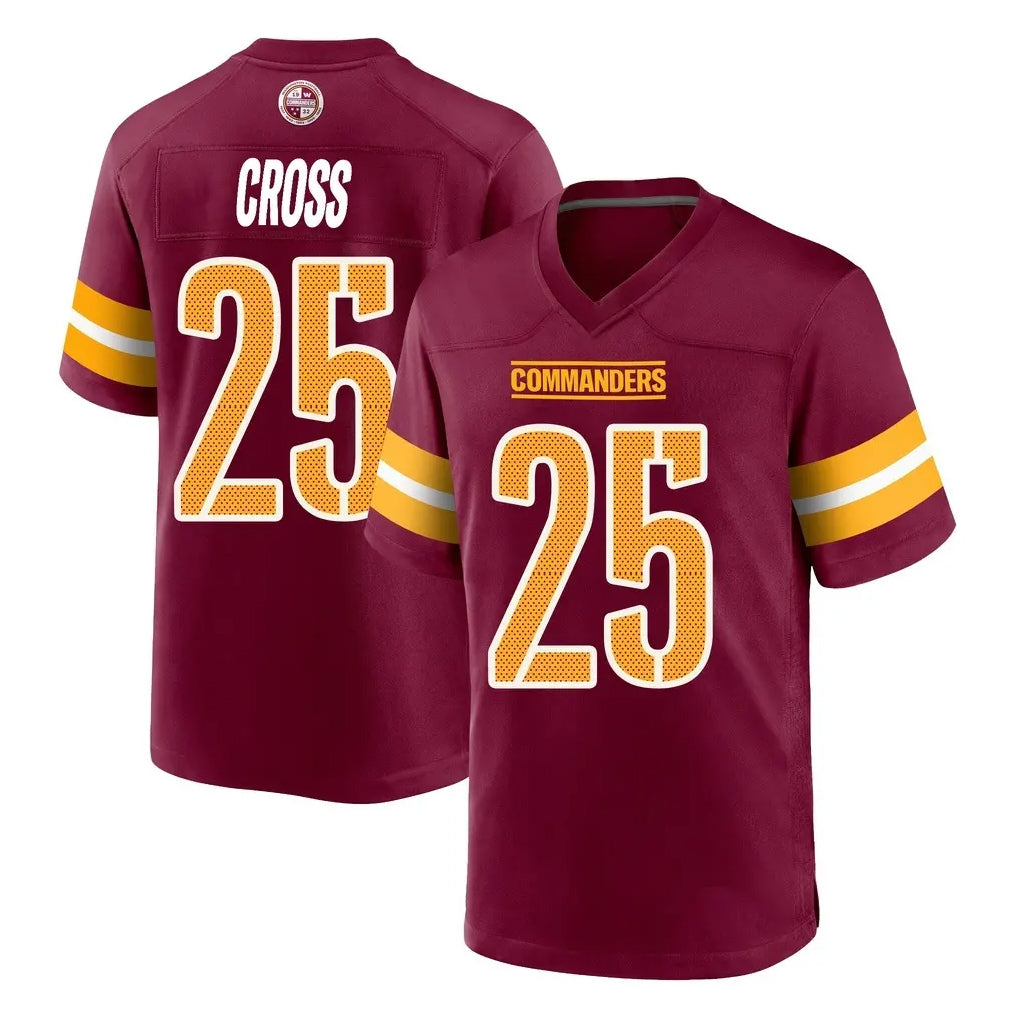 Davalo W.Commanders #25 Nick Cross Player Burgundy Home Game Stitched Jerseys