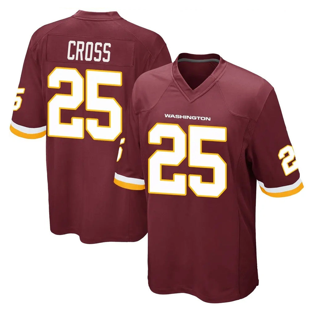 Davalo W.Commanders #25 Nick Cross Player Burgundy Team Color Home Game Stitched Jerseys