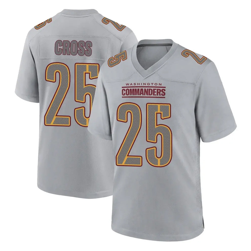 Davalo W.Commanders #25 Nick Cross Player Gray Atmosphere Fashion Home Game Stitched Jerseys
