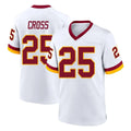 Davalo W.Commanders #25 Nick Cross Player White Home Game Stitched Jerseys