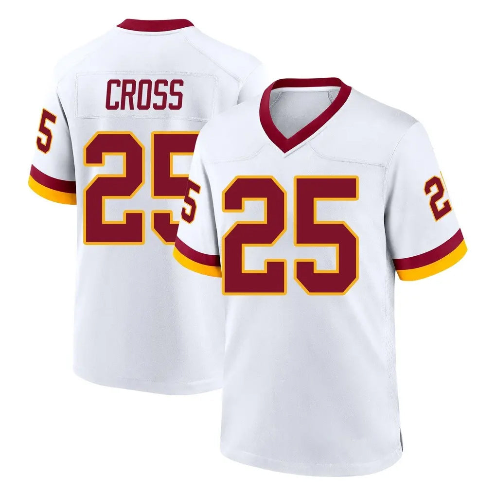 Davalo W.Commanders #25 Nick Cross Player White Home Game Stitched Jerseys