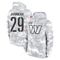 Davalo W.Commanders #29 Rasul Douglas Player Arctic Camo Limited Salute to Service Pullover Hoodies Game Stitched Jerseys