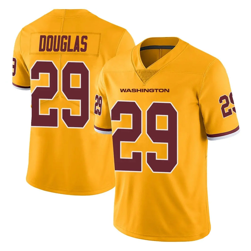 Davalo W.Commanders #29 Rasul Douglas Player Gold Limited Color Rush Home Game Stitched Jerseys