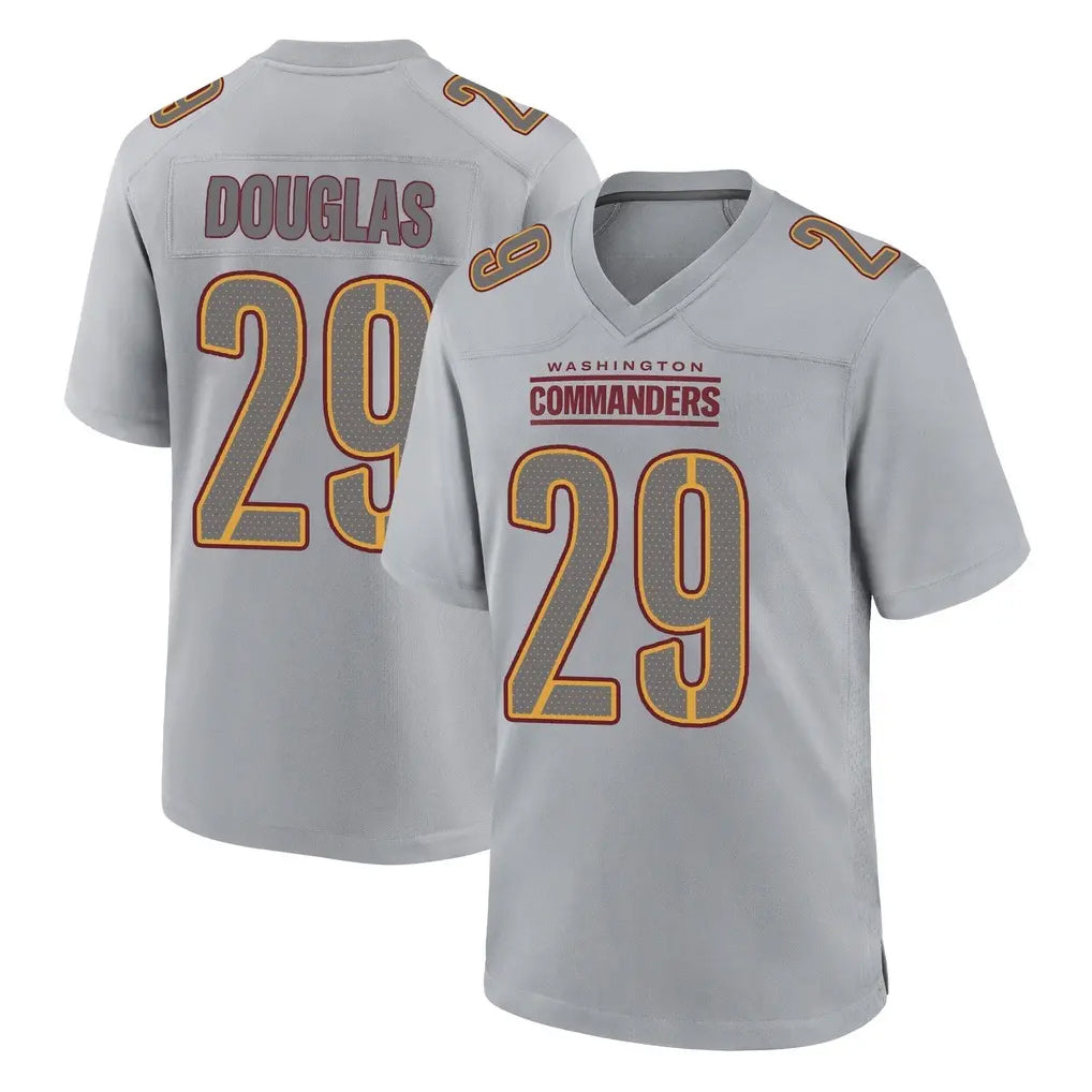 Davalo W.Commanders #29 Rasul Douglas Player Gray Atmosphere Fashion Home Game Stitched Jerseys