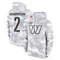 Davalo W.Commanders #2 Amik Robertson Player Arctic Camo Limited Salute to Service Pullover Hoodies Game Stitched Jerseys