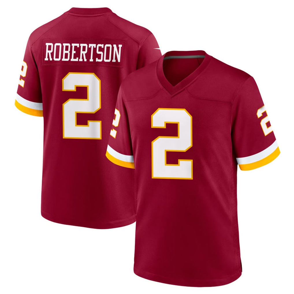Davalo W.Commanders #2 Amik Robertson Player Burgundy Game Home Stitched Jerseys