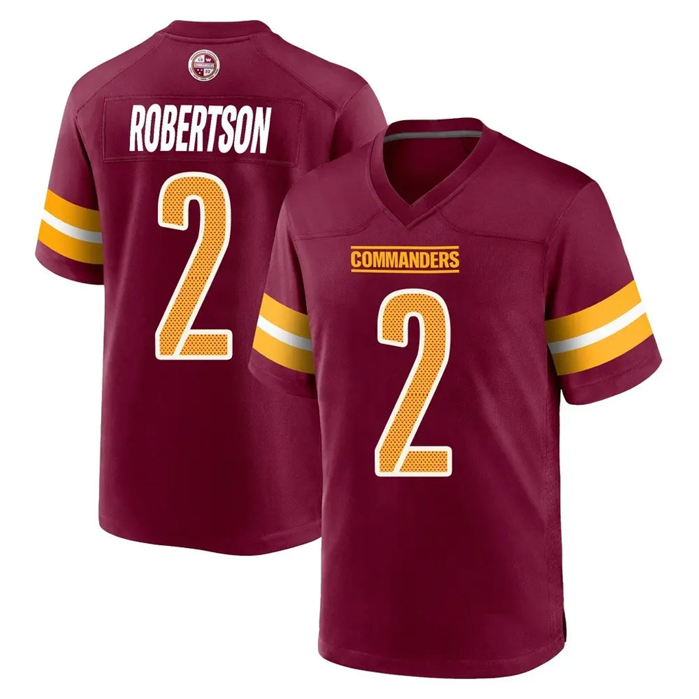 Davalo W.Commanders #2 Amik Robertson Player Burgundy Home Game Stitched Jerseys