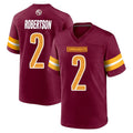 Davalo W.Commanders #2 Amik Robertson Player Burgundy Home Game Stitched Jerseys