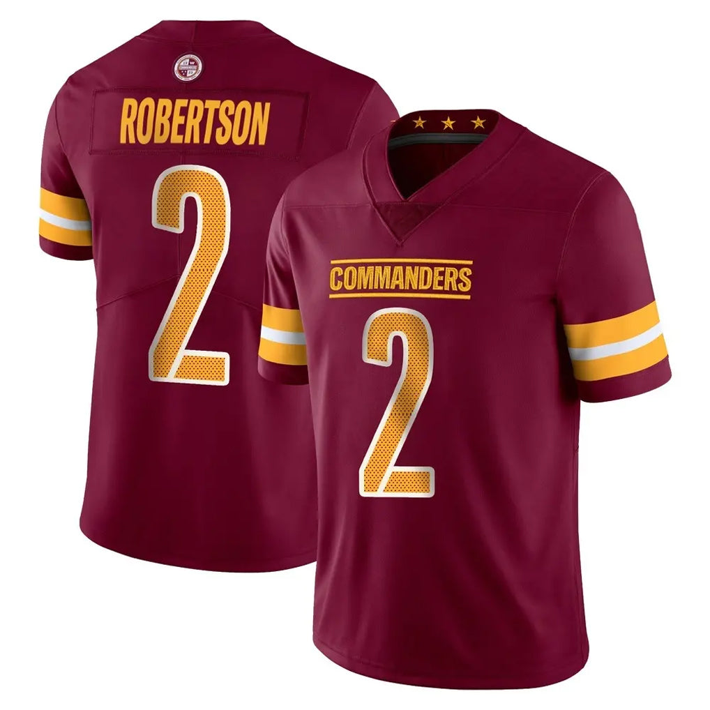 Davalo W.Commanders #2 Amik Robertson Player Burgundy Limited Vapor Home Game Stitched Jerseys