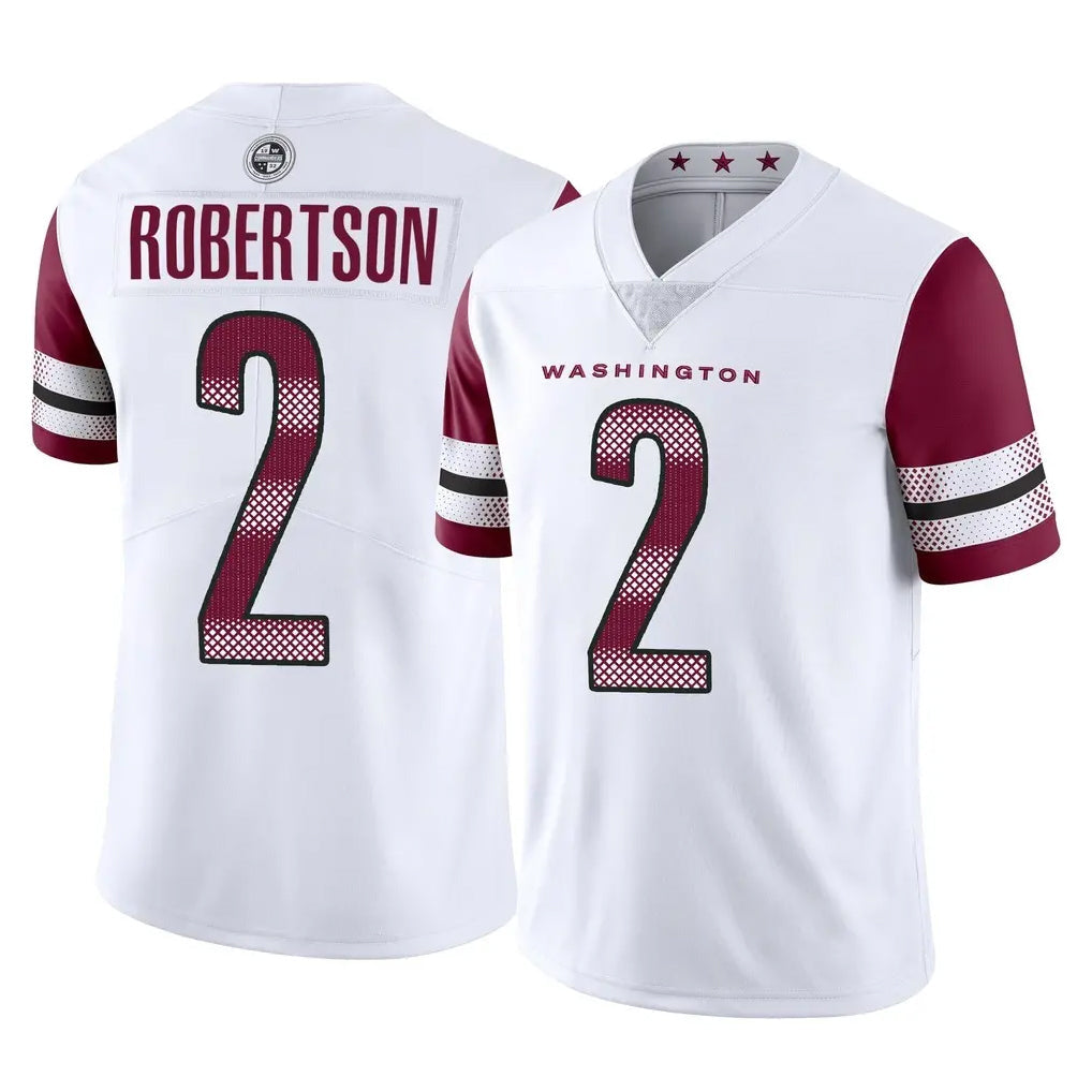 Davalo W.Commanders #2 Amik Robertson Player White Limited Vapor Home Game Stitched Jerseys