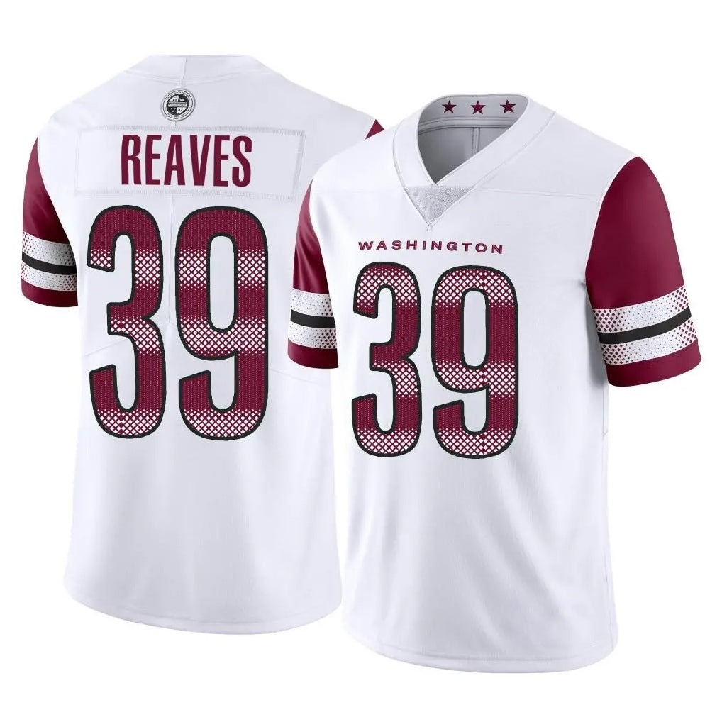 Davalo W.Commanders #39 Jeremy Reaves Player White Limited Vapor Home Game Stitched Jerseys