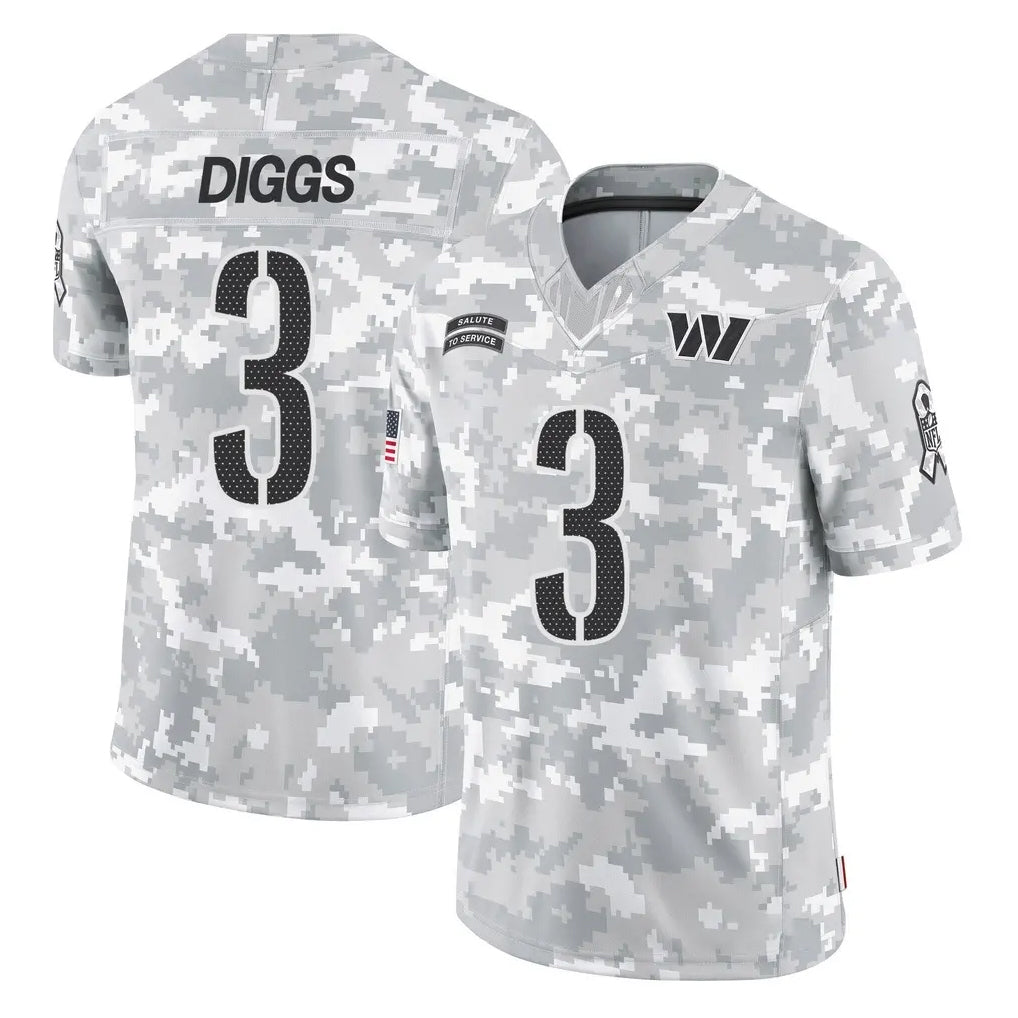 Davalo W.Commanders #3 Stefon Diggs Player Arctic Camo Limited Salute To Service Home Game Stitched Jerseys