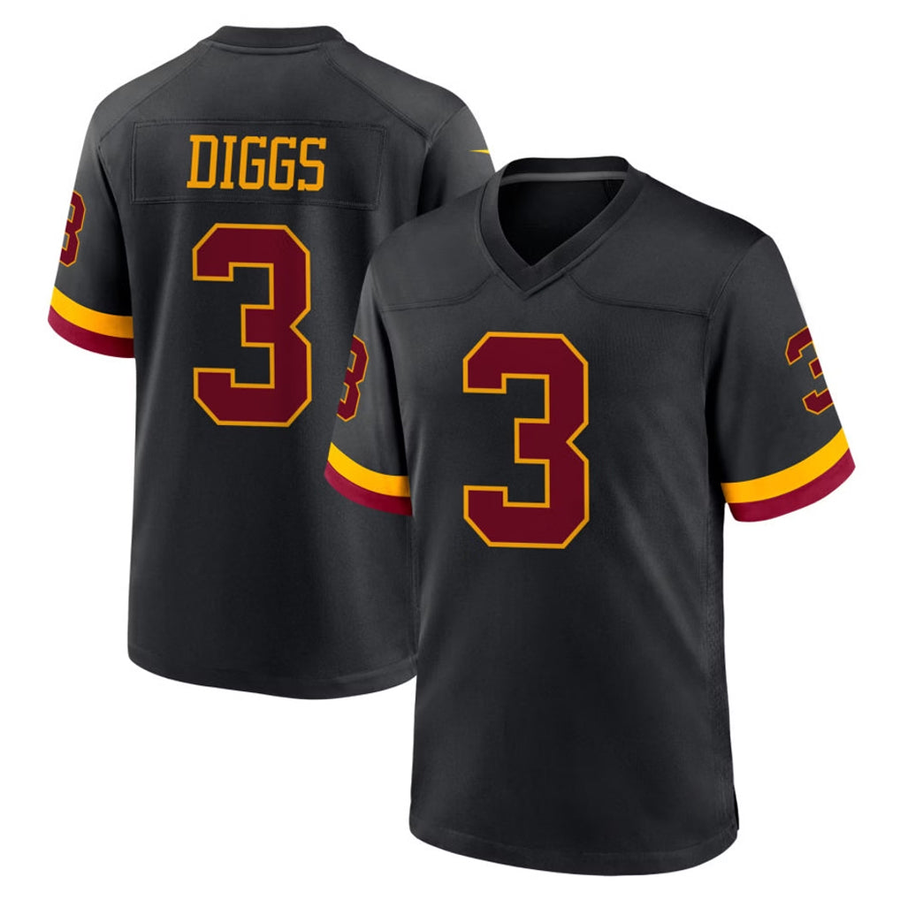 Davalo W.Commanders #3 Stefon Diggs Player Black Limited Home Game Stitched Jerseys