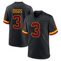 Davalo W.Commanders #3 Stefon Diggs Player Black Limited Home Game Stitched Jerseys
