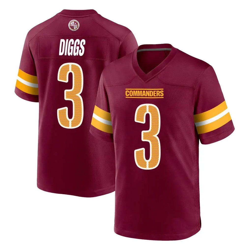 Davalo W.Commanders #3 Stefon Diggs Player Burgundy Home Game Stitched Jerseys
