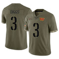 Davalo W.Commanders #3 Stefon Diggs Player Olive Salute To Service Limited Home Game Stitched Jerseys
