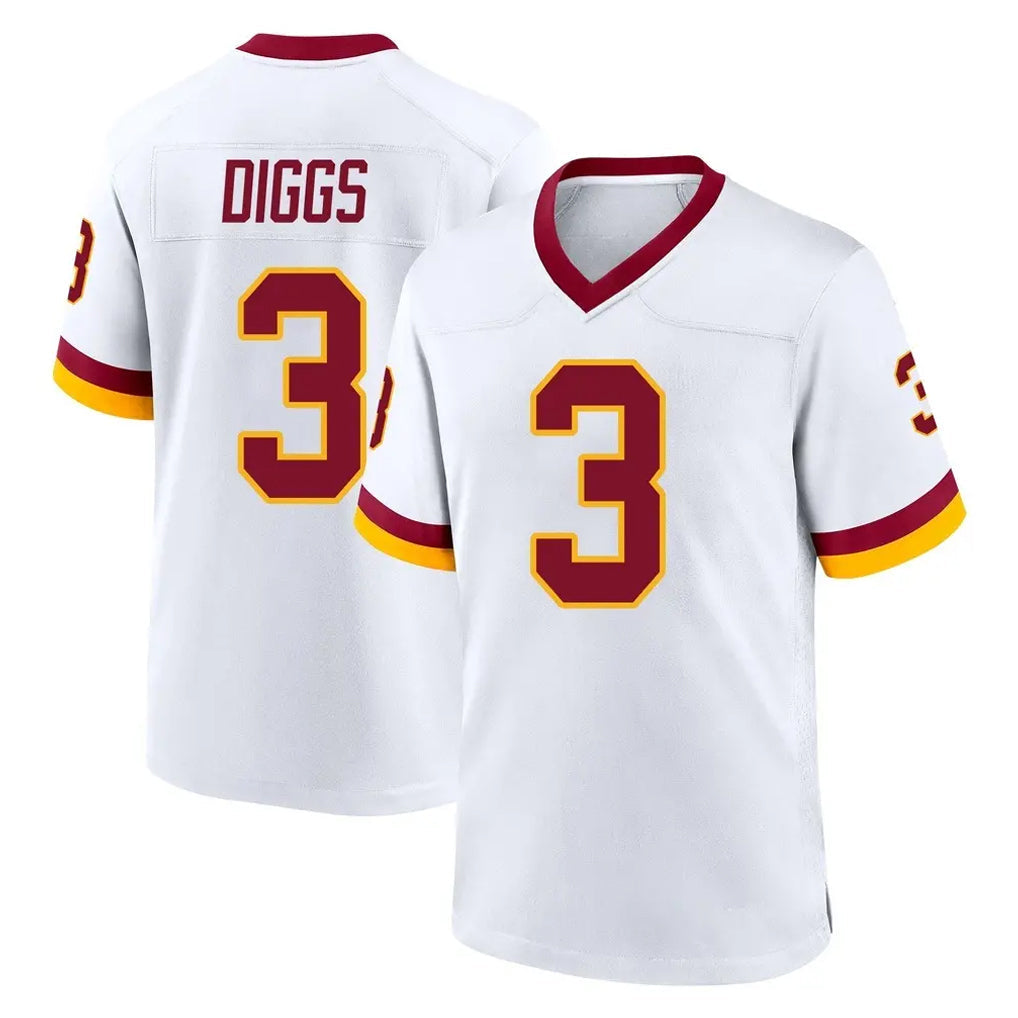 Davalo W.Commanders #3 Stefon Diggs Player White Home Game Stitched Jerseys