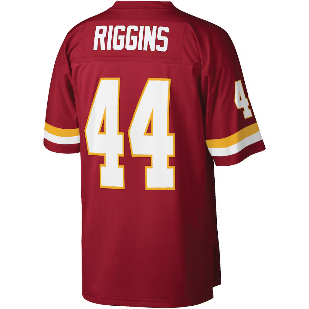 Davalo W.Commanders #44 John Riggins Mitchell & Ness Burgundy Legacy Stitched Puhic Replica Jersey