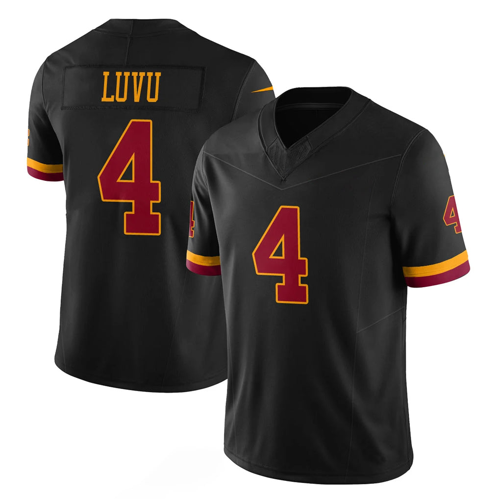Davalo W.Commanders #4 Frankie Luvu Player Black Limited Vapor Home Game Stitched Jerseys