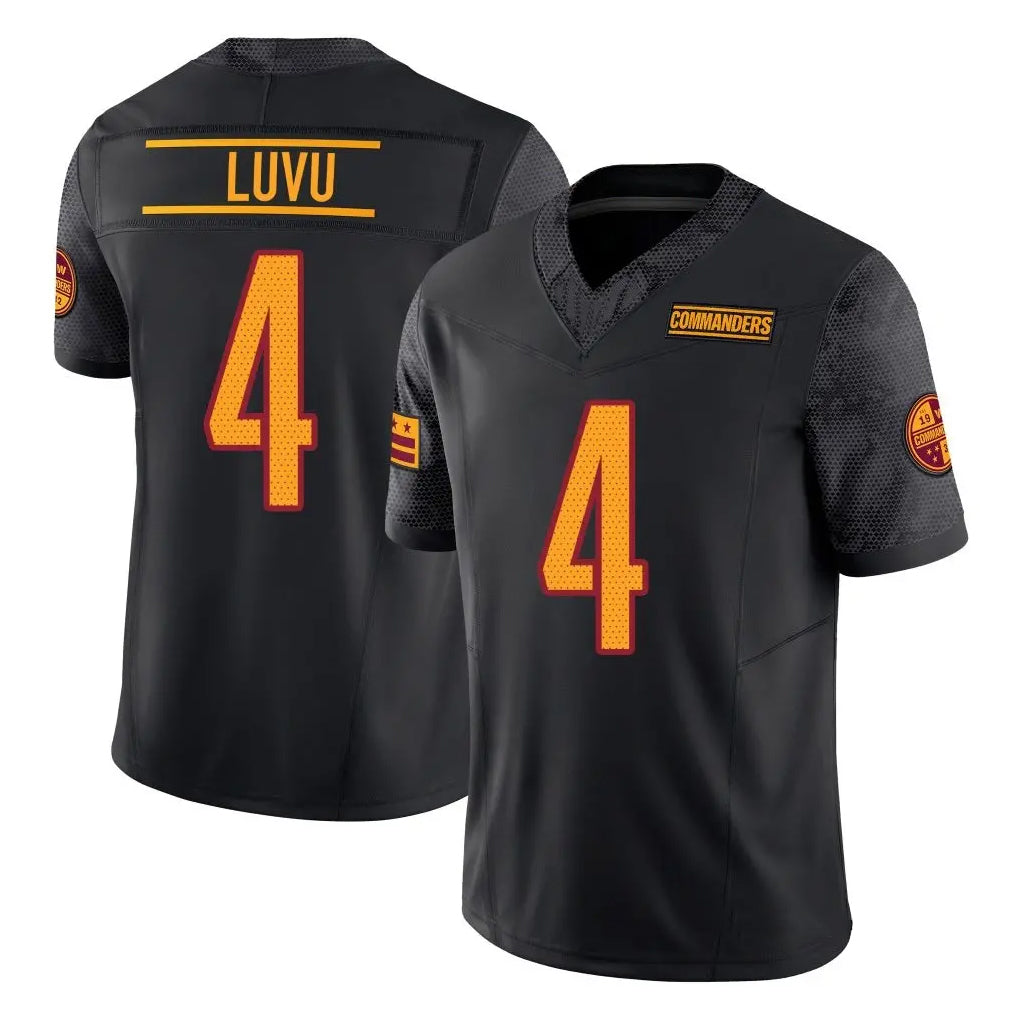 Davalo W.Commanders #4 Frankie Luvu Player Black Vapor F.U.S.E. Limited Stitched Jerseys