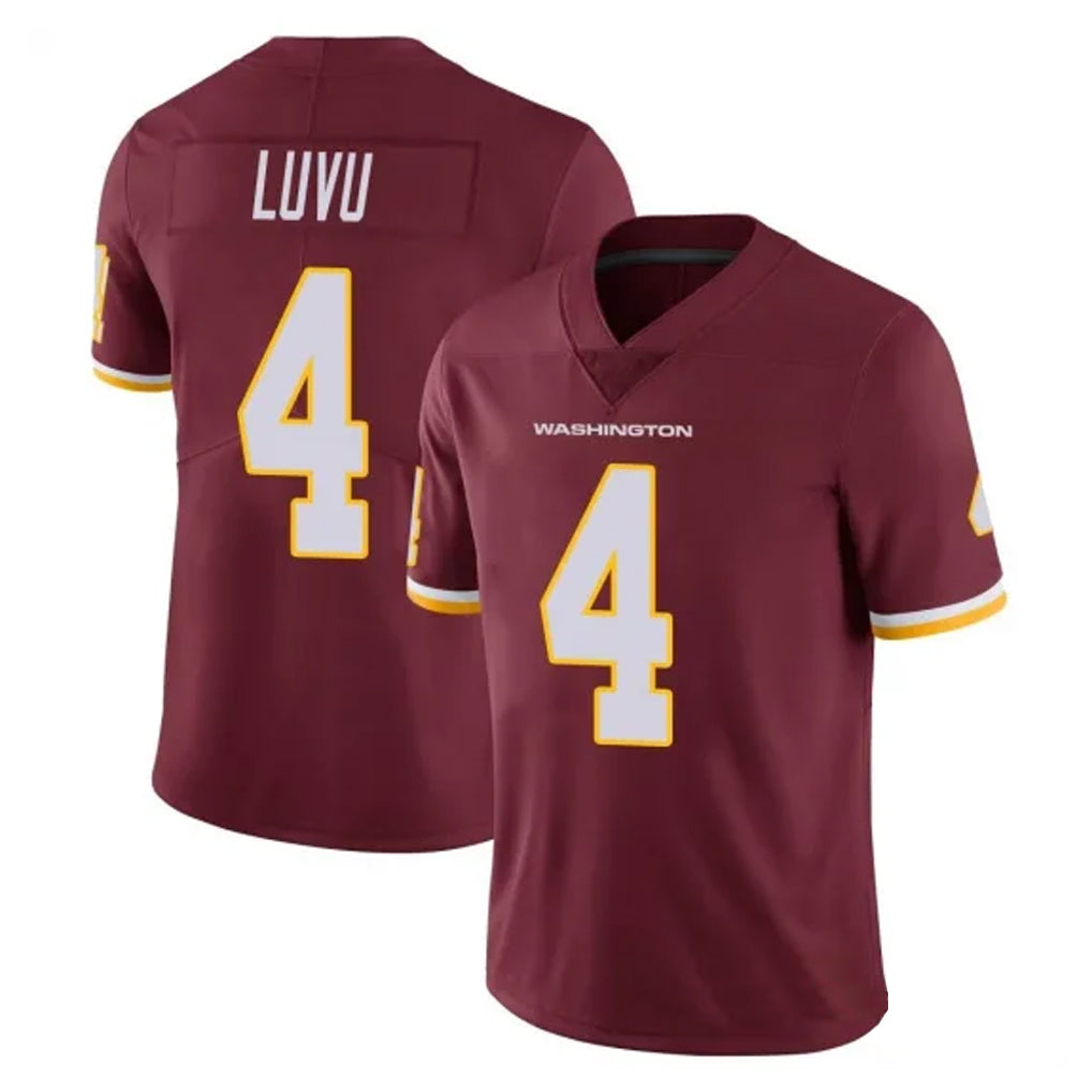 Davalo W.Commanders #4 Frankie Luvu Player Burgundy Vapor Limited Stitched Jerseys