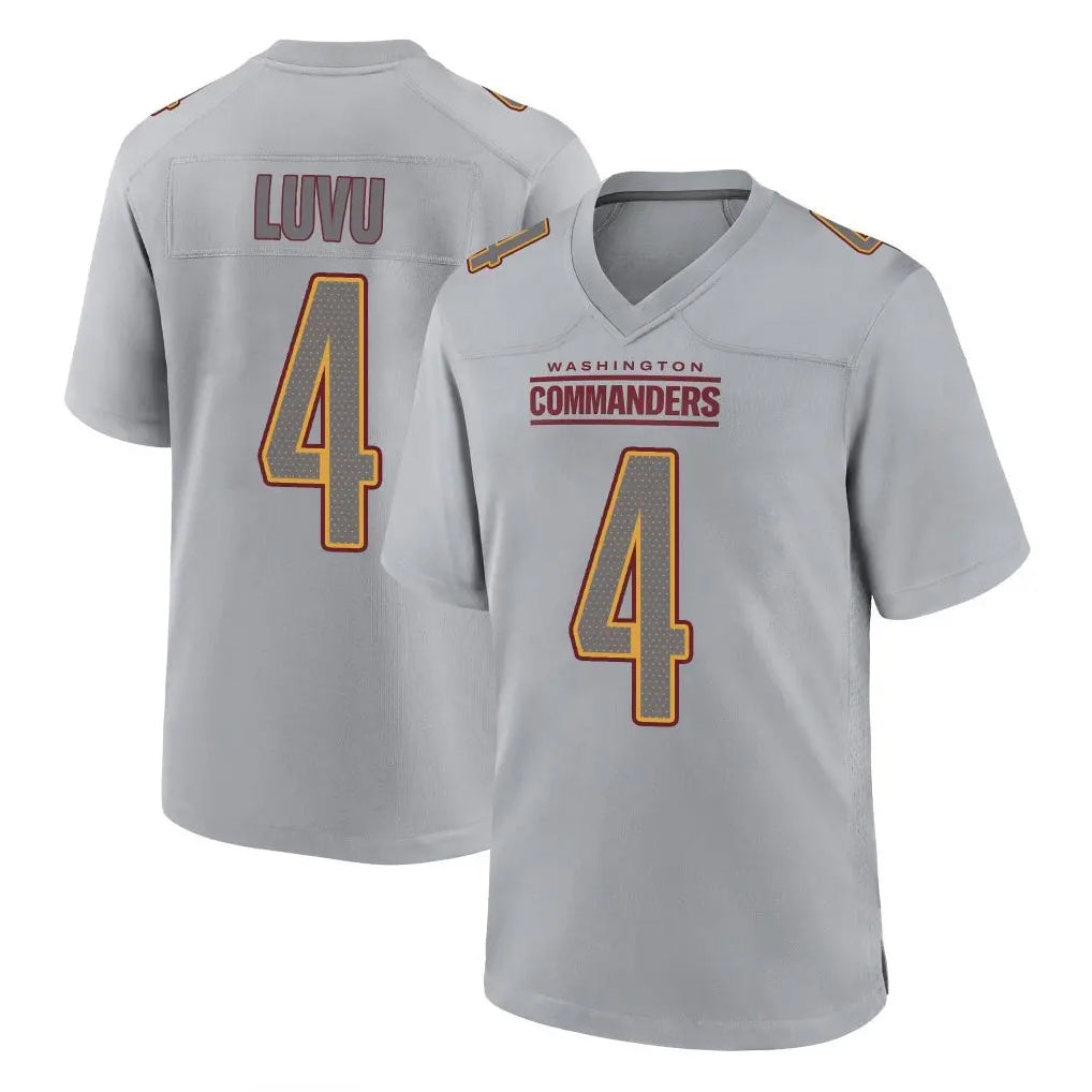 Davalo W.Commanders #4 Frankie Luvu Player Gray Atmosphere Fashion Home Game Stitched Jerseys