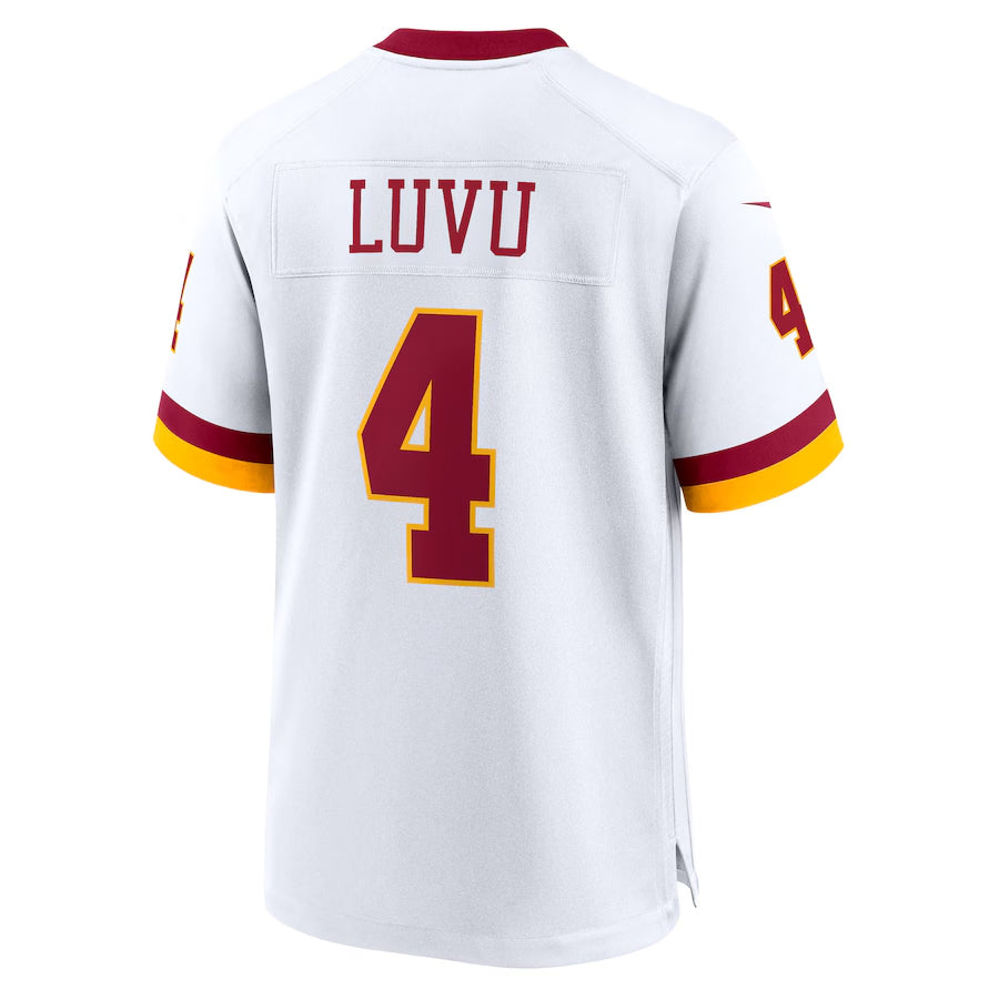 Davalo W.Commanders #4 Frankie Luvu Player White Game Football Jerseys