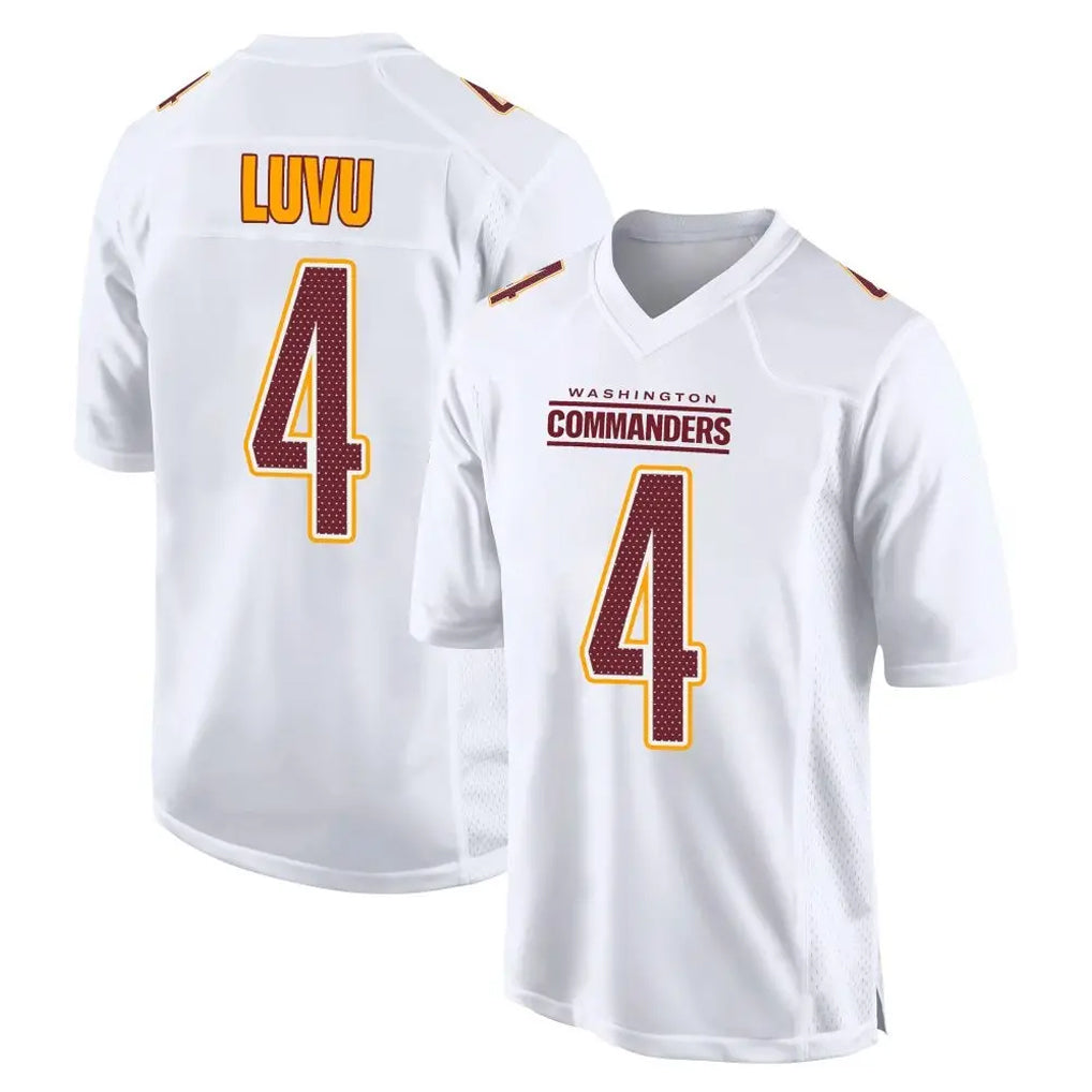 Davalo W.Commanders #4 Frankie Luvu Player White Tundra Fashion Home Game Stitched Jerseys
