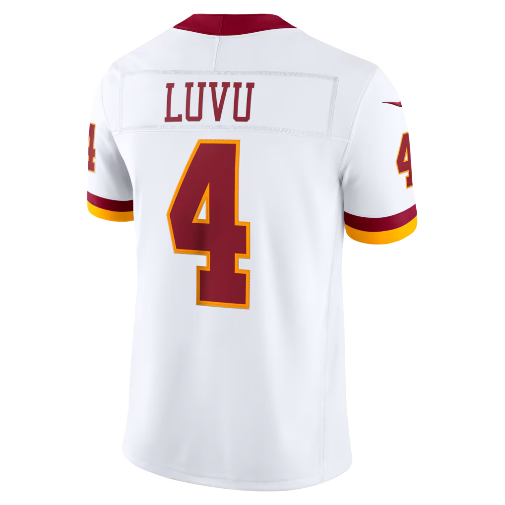 Davalo W.Commanders #4 Frankie Luvu White Vapor F.U.S.E. Stitched Limited Jerseys