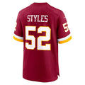 Davalo W.Commanders #52 Sonny Styles Burgundy 2026 Draft First Round Pick No. 7 Team Game Stitched Jerseys