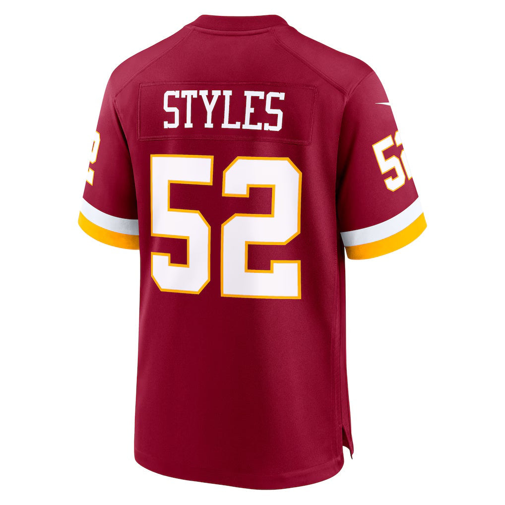 Davalo W.Commanders #52 Sonny Styles Burgundy 2026 Draft First Round Pick No. 7 Team Game Stitched Jerseys