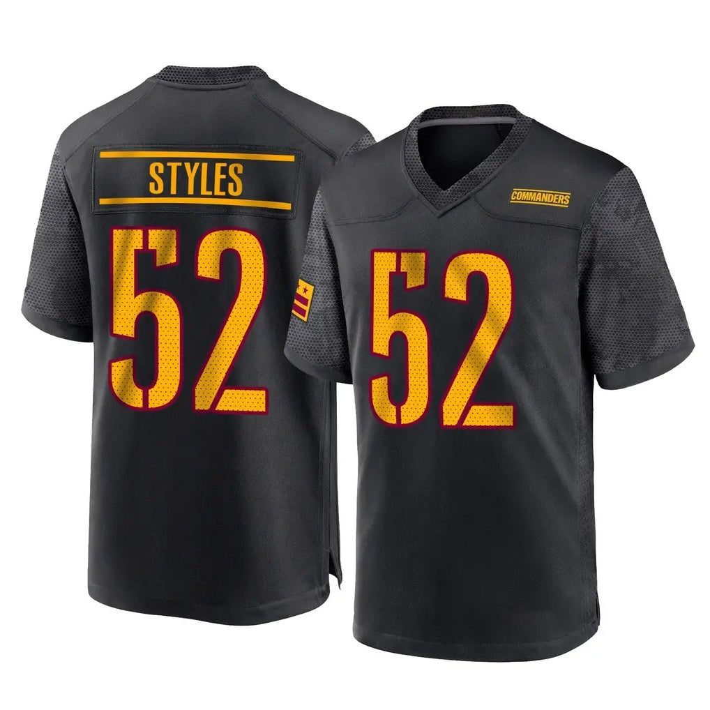 Davalo W.Commanders #52 Sonny Styles Player Black Home Game Stitched Jerseys