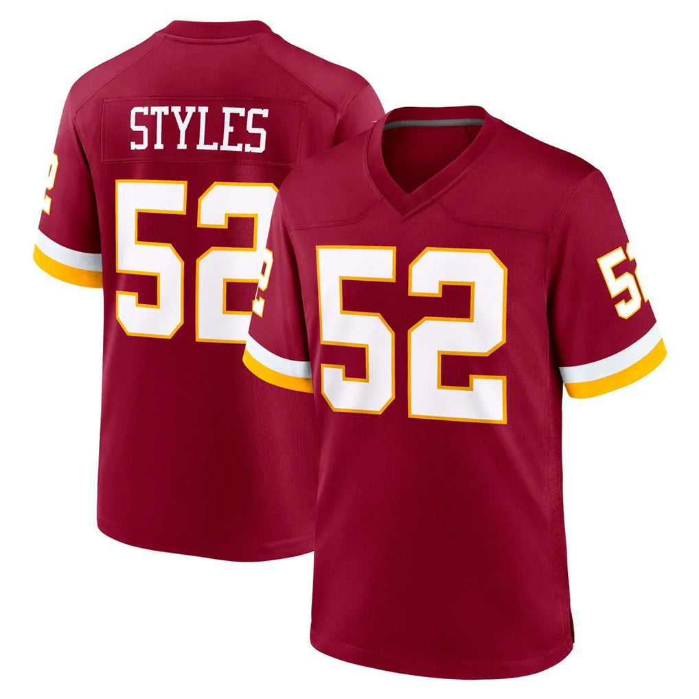 Davalo W.Commanders #52 Sonny Styles Player Burgundy Game Home Stitched Jerseys