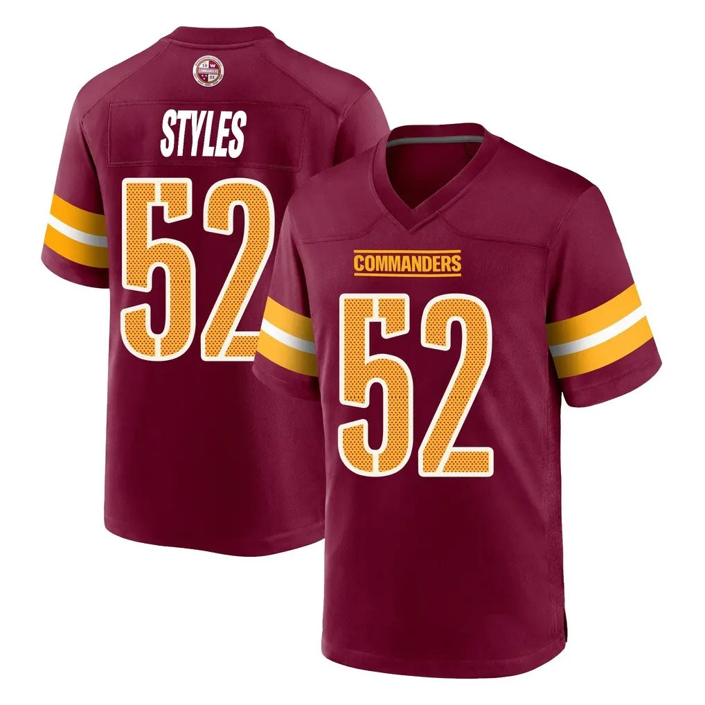 Davalo W.Commanders #52 Sonny Styles Player Burgundy Home Game Stitched Jerseys