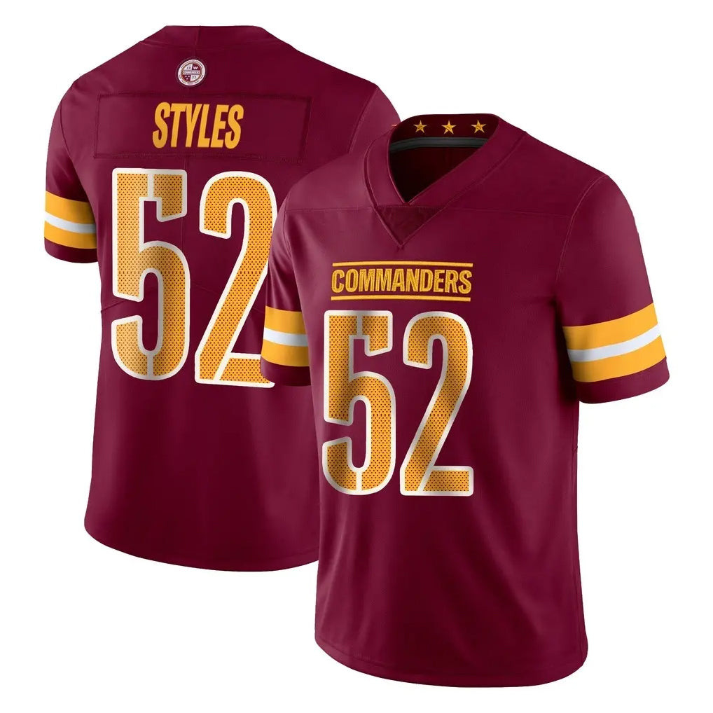 Davalo W.Commanders #52 Sonny Styles Player Burgundy Limited Vapor Home Game Stitched Jerseys