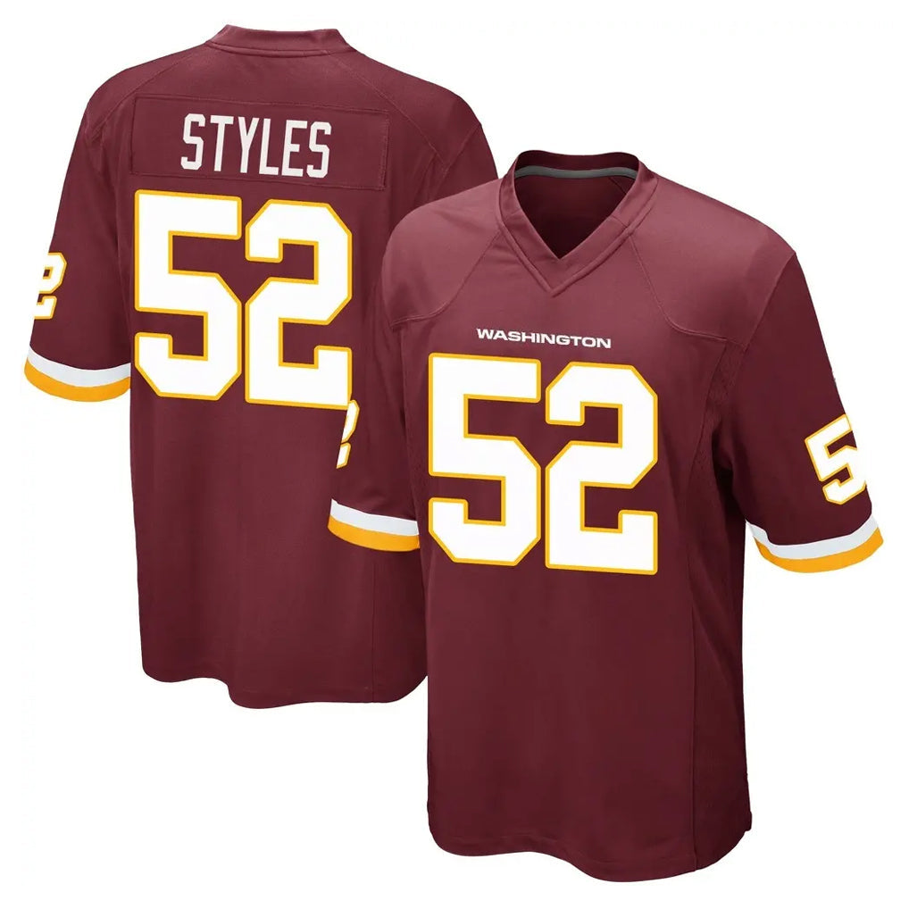 Davalo W.Commanders #52 Sonny Styles Player Burgundy Team Color Home Game Stitched Jerseys