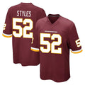 Davalo W.Commanders #52 Sonny Styles Player Burgundy Team Color Home Game Stitched Jerseys