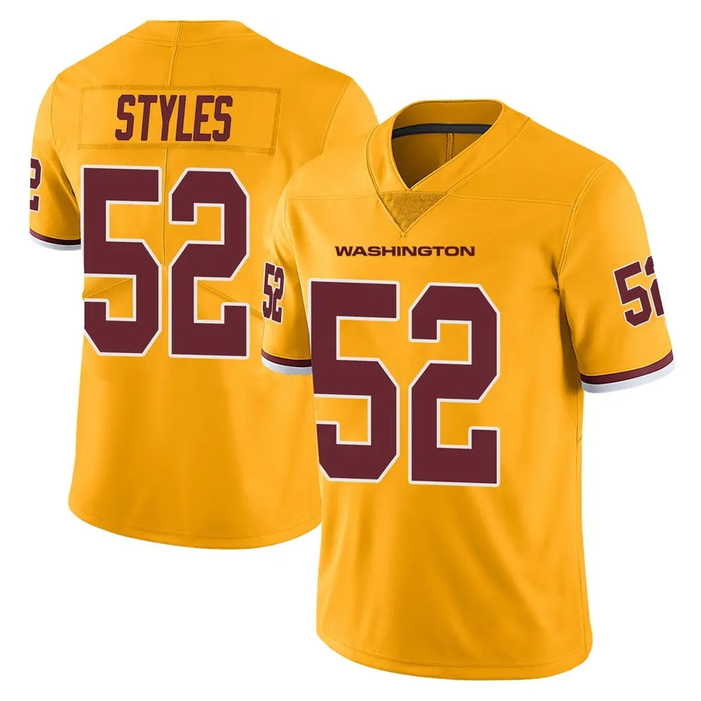 Davalo W.Commanders #52 Sonny Styles Player Gold Limited Color Rush Home Game Stitched Jerseys