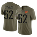 Davalo W.Commanders #52 Sonny Styles Player Olive Salute To Service Limited Home Game Stitched Jerseys