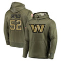 Davalo W.Commanders #52 Sonny Styles Player Olive Salute to Service Pullover Hoodie Limited Home Game Stitched Jerseys