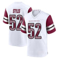 Davalo W.Commanders #52 Sonny Styles Player White Game Home Stitched Jerseys