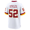 Davalo W.Commanders #52 Sonny Styles White Game Super Bowl Era Stitched Jerseys