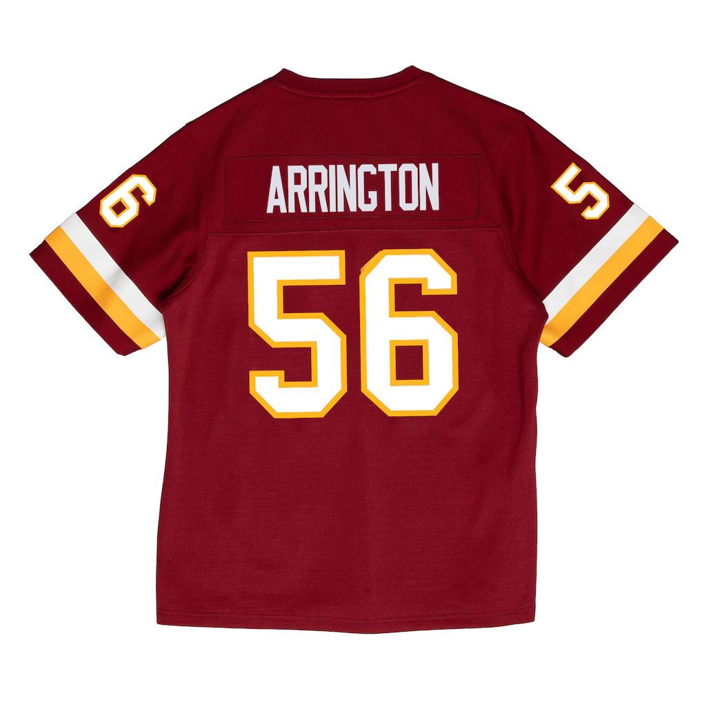 Davalo W.Commanders #56 LaVar Arrington Mitchell & Ness Burgundy 2001 Legacy Throwback Replica Jersey Stitched Puhic Game Jerseys
