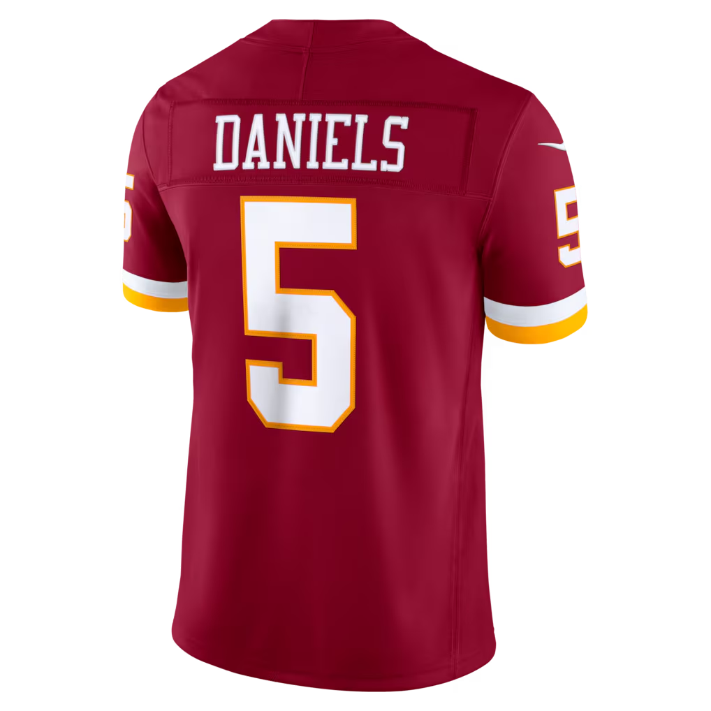 Davalo W.Commanders #5 Jayden Daniels Burgundy Team Vapor F.U.S.E. Stitched Limited Jerseys