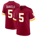 Davalo W.Commanders #5 Jayden Daniels Player Burgundy Game Home Stitched Jerseys