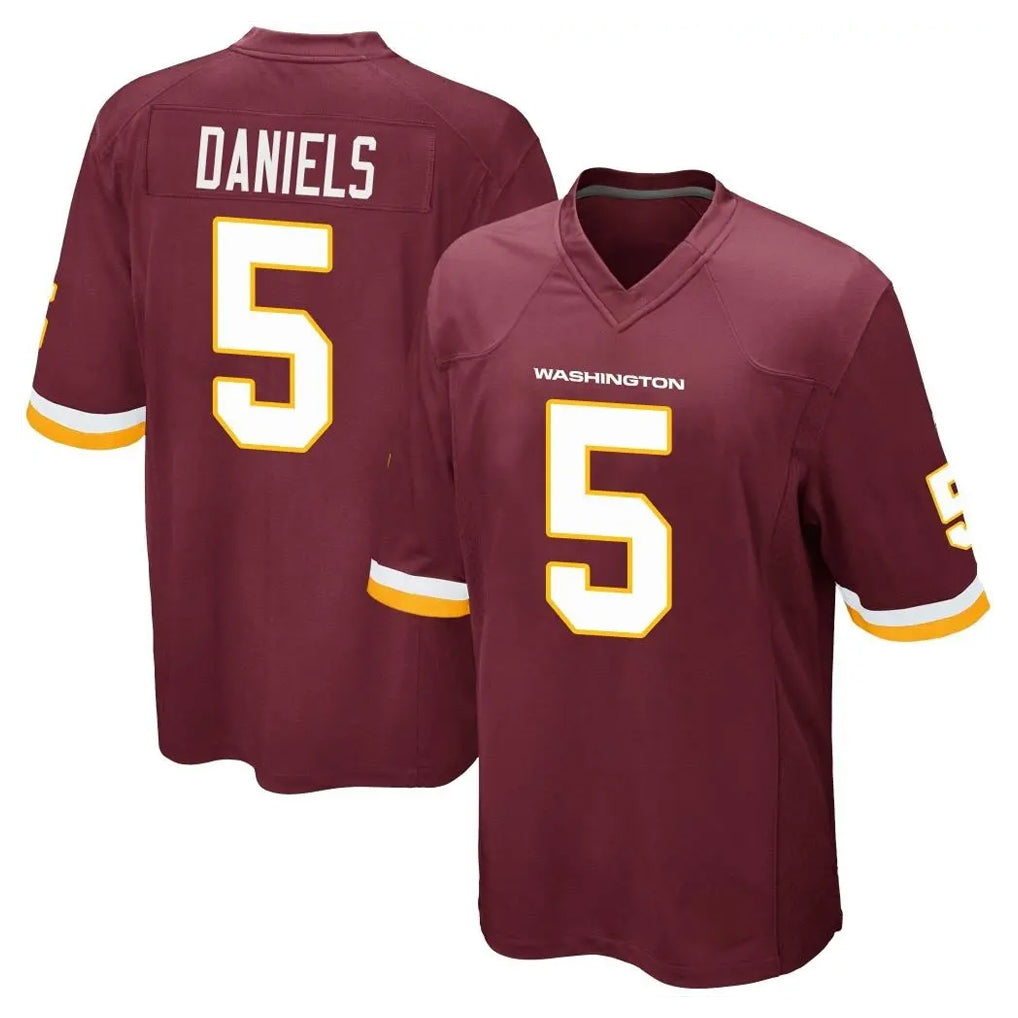 Davalo W.Commanders #5 Jayden Daniels Player Burgundy Team Color Home Game Stitched Jerseys