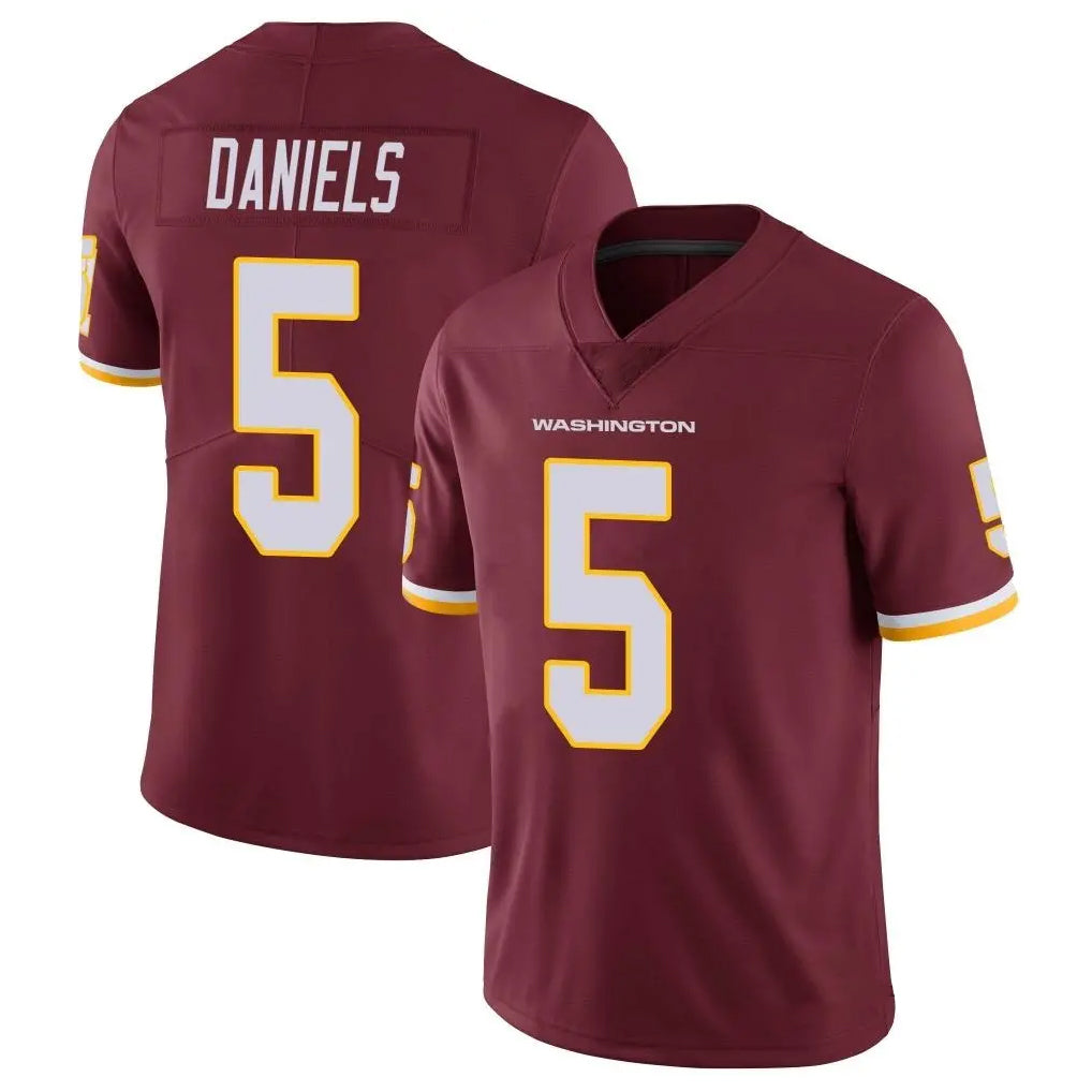 Davalo W.Commanders #5 Jayden Daniels Player Burgundy Vapor Limited Stitched Jerseys